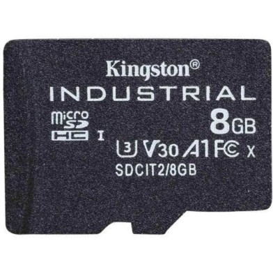 Kingston Industrial microSDHC 8GB Class 10 U3 V30 A1 UHS-I με αντάπτορα