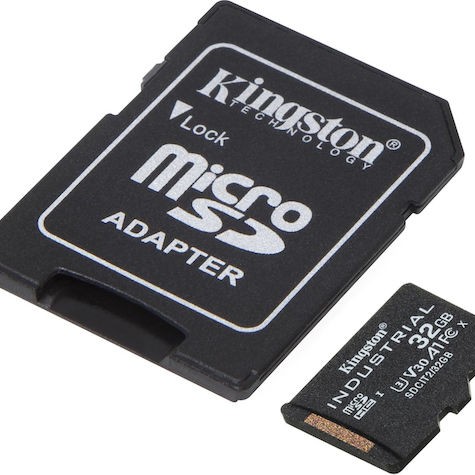 Kingston Industrial microSDHC 32GB Class 10 U3 V30 A1 UHS-I με αντάπτορα