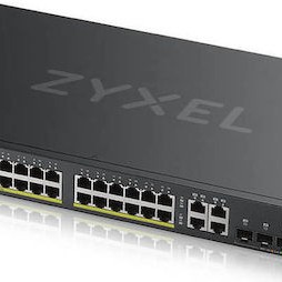 Zyxel GS2220-28HP Managed L2 PoE+ Switch με 24 Θύρες Gigabit (1Gbps) Ethernet και 4 SFP Θύρες