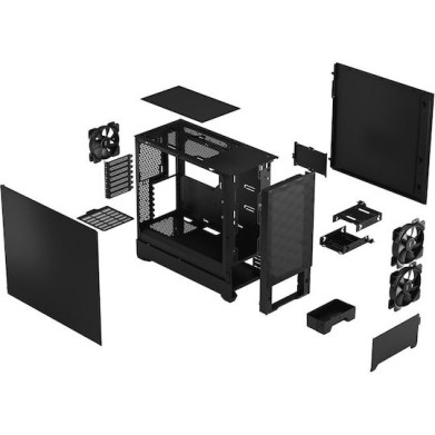 Fractal Design Pop Air Gaming Mini Tower Κουτί Υπολογιστή με Πλαϊνό Παράθυρο Black Solid