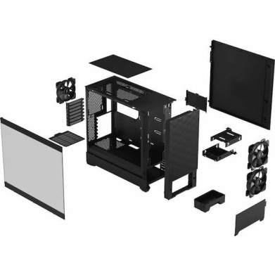 Fractal Design Pop Air Gaming Mini Tower Κουτί Υπολογιστή με Πλαϊνό Παράθυρο Black TG Clear Tint