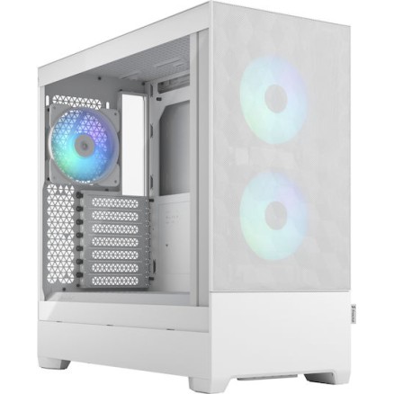 Fractal Design Pop Air Gaming Midi Tower Κουτί Υπολογιστή με Πλαϊνό Παράθυρο και RGB Φωτισμό RGB White TG Clear Tint