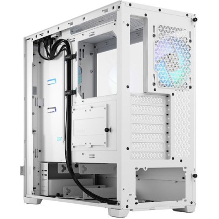Fractal Design Pop Air Gaming Midi Tower Κουτί Υπολογιστή με Πλαϊνό Παράθυρο και RGB Φωτισμό RGB White TG Clear Tint