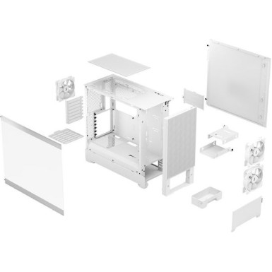 Fractal Design Pop Air Gaming Midi Tower Κουτί Υπολογιστή με Πλαϊνό Παράθυρο και RGB Φωτισμό RGB White TG Clear Tint