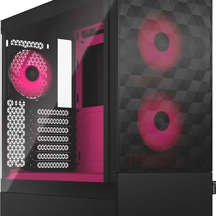 Fractal Design Pop Air Gaming Mini Tower Κουτί Υπολογιστή με Πλαϊνό Παράθυρο και RGB Φωτισμό RGB Magenta Core