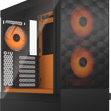 Fractal Design Pop Air Gaming Mini Tower Κουτί Υπολογιστή με Πλαϊνό Παράθυρο και RGB Φωτισμό RGB Orange Core