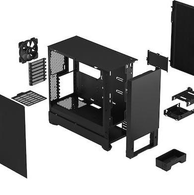 Fractal Design Pop Silent Midi Tower Κουτί Υπολογιστή Black Solid