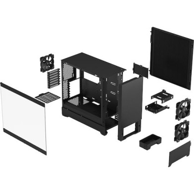 Fractal Design Pop Silent Mini Tower Κουτί Υπολογιστή με Πλαϊνό Παράθυρο Black TG Clear Tint