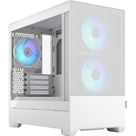 Fractal Design Pop Mini Air Gaming Mini Tower Κουτί Υπολογιστή με Πλαϊνό Παράθυρο και RGB Φωτισμό RGB White TG Clear