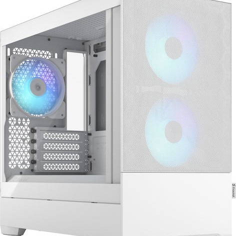 Fractal Design Pop Mini Air Gaming Mini Tower Κουτί Υπολογιστή με Πλαϊνό Παράθυρο και RGB Φωτισμό RGB White TG Clear