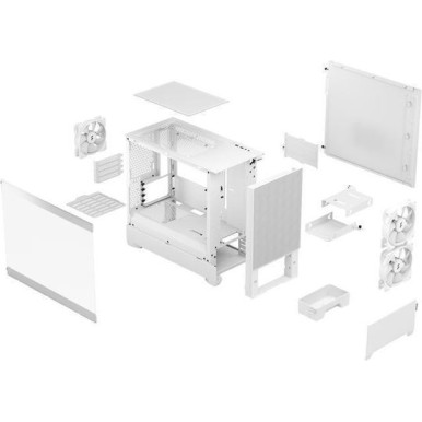 Fractal Design Pop Mini Air Gaming Mini Tower Κουτί Υπολογιστή με Πλαϊνό Παράθυρο και RGB Φωτισμό RGB White TG Clear