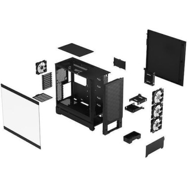 Fractal Design Pop XL Air Gaming Midi Tower Κουτί Υπολογιστή με Πλαϊνό Παράθυρο RGB Black TG Clear