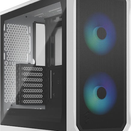 Fractal Design Focus 2 Gaming Midi Tower Κουτί Υπολογιστή με Πλαϊνό Παράθυρο RGB White