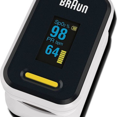 Braun Παλμικό Οξύμετρο Δακτύλου Μαύρο