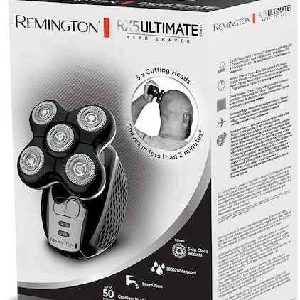 Remington RX5 για το Κεφάλι XR1500 Περιστρεφόμενη Ξυριστική Μηχανή Προσώπου Επαναφορτιζόμενη