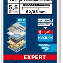 Bosch Cyl-9 Multiconstruction Σετ 10 Διαμαντοτρύπανα Καρβιδίου με Κυλινδρικό Στέλεχος για Δομικά Υλικά και Ξύλο