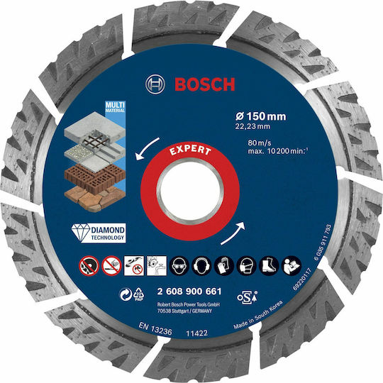 Bosch Δίσκος Κοπής Δομικών Υλικών 150mm