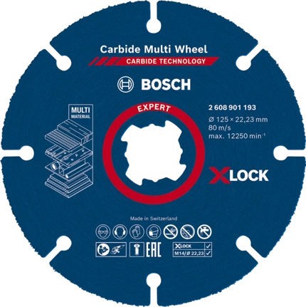 Bosch Expert Carbide Multi Wheel Δίσκος Κοπής Δομικών Υλικών 125mm 2608901193