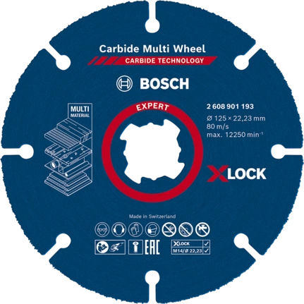 Bosch Expert Carbide Multi Wheel Δίσκος Κοπής Δομικών Υλικών 125mm 2608901193