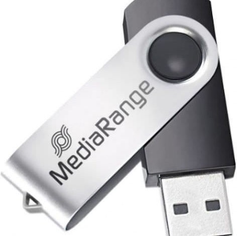 MediaRange 128GB USB 2.0 Stick Μαύρο