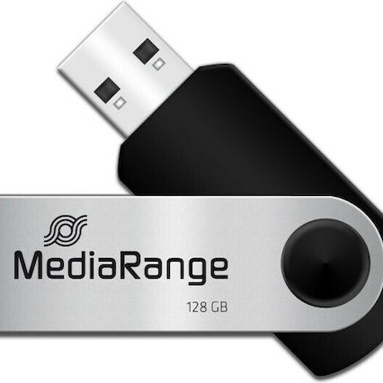 MediaRange 128GB USB 2.0 Stick Μαύρο