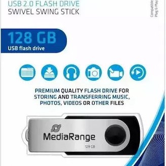 MediaRange 128GB USB 2.0 Stick Μαύρο
