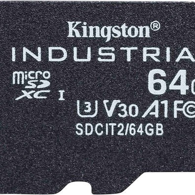 Kingston Industrial microSDXC 64GB Class 10 U3 V30 A1 UHS-I