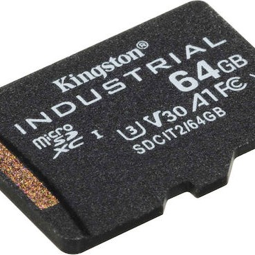 Kingston Industrial microSDXC 64GB Class 10 U3 V30 A1 UHS-I