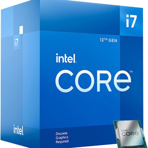 Intel Core i7-12700F 2.1GHz Επεξεργαστής 12 Πυρήνων για Socket 1700 σε Κουτί με Ψύκτρα