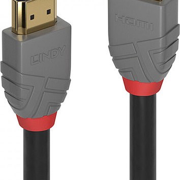 Lindy Anthra Line HDMI 2.0 Cable HDMI male - HDMI male 1m Μαύρο