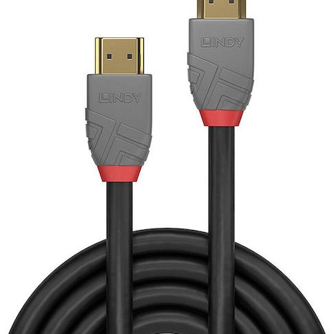 Lindy Anthra Line HDMI 2.0 Cable HDMI male - HDMI male 1m Μαύρο