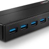 Lindy USB 3.0 Hub 7 Θυρών με σύνδεση USB-A & Θύρα Φόρτισης και Εξωτερική Παροχή Ρεύματος
