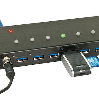 Lindy USB 3.0 Hub 7 Θυρών με σύνδεση USB-A και Εξωτερική Παροχή Ρεύματος