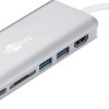 Goobay USB-C Docking Station με HDMI 4K PD Ethernet Ασημί (76788)