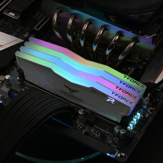 TeamGroup Delta RGB DDR4 16GB RAM με 2x8GB Modules και Ταχύτητα 3600 για Desktop