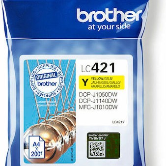 Brother LC421 Γνήσιο Μελάνι Εκτυπωτή InkJet Κίτρινο (LC-421Y)