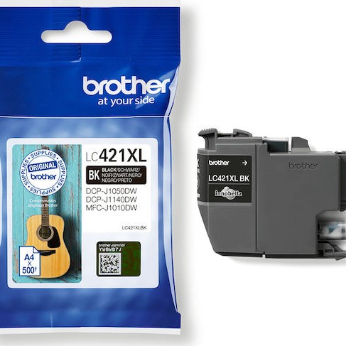 Brother LC421XL Γνήσιο Μελάνι Εκτυπωτή InkJet Μαύρο (LC-421XLBK)