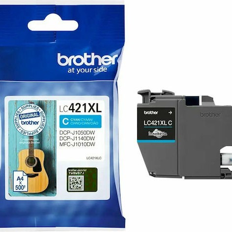 Brother LC421XL Γνήσιο Μελάνι Εκτυπωτή InkJet Κυανό (LC-421XLC)