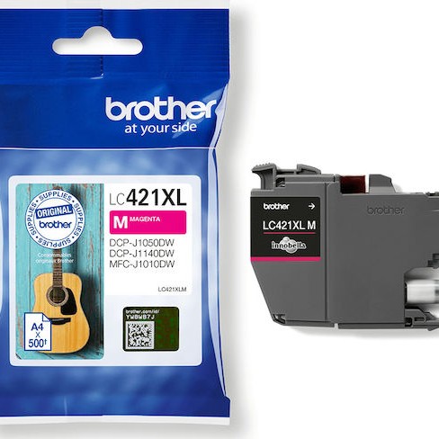 Brother LC421XL Γνήσιο Μελάνι Εκτυπωτή InkJet Ματζέντα (LC-421XLM)