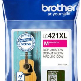 Brother LC421XL Γνήσιο Μελάνι Εκτυπωτή InkJet Ματζέντα (LC-421XLM)