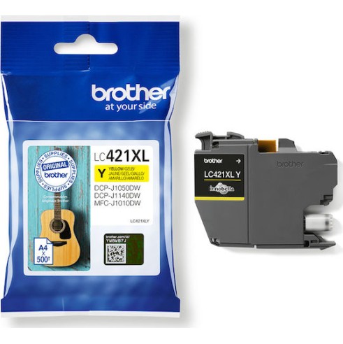 Brother LC421XL Γνήσιο Μελάνι Εκτυπωτή InkJet Κίτρινο (LC-421XLY)