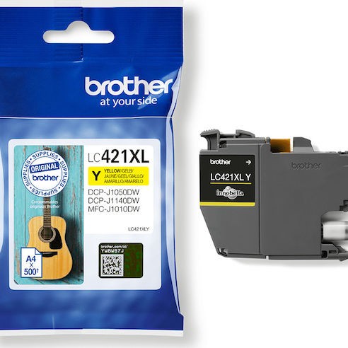 Brother LC421XL Γνήσιο Μελάνι Εκτυπωτή InkJet Κίτρινο (LC-421XLY)