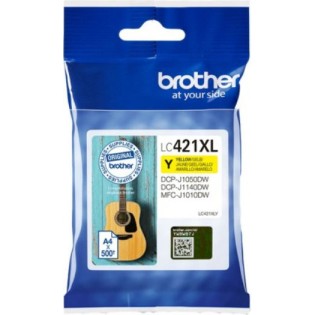 Brother LC421XL Γνήσιο Μελάνι Εκτυπωτή InkJet Κίτρινο (LC-421XLY)