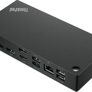 Lenovo ThinkPad Universal 90W USB-C Docking Station με HDMI/DisplayPort 4K PD Ethernet και συνδεση 3 Οθονών Μαύρο