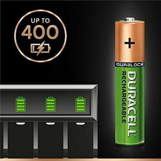 Duracell StayCharged Επαναφορτιζόμενες Μπαταρίες AAA Ni-MH 800mAh 1.2V 4τμχ