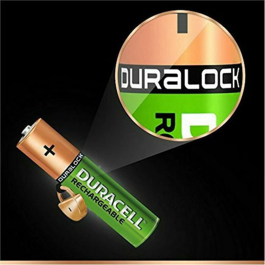 Duracell StayCharged Επαναφορτιζόμενες Μπαταρίες AAA Ni-MH 800mAh 1.2V 4τμχ