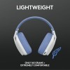 Logitech G435 Lightspeed Ασύρματο Over Ear Gaming Headset με σύνδεση Bluetooth / USB Λευκό