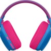 Logitech G435 Lightspeed Ασύρματο Over Ear Gaming Headset με σύνδεση Bluetooth / USB Μπλε/Φούξια