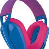 Logitech G435 Lightspeed Ασύρματο Over Ear Gaming Headset με σύνδεση Bluetooth / USB Μπλε/Φούξια