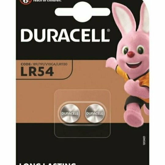 Duracell Electronics Αλκαλικές Μπαταρίες Ρολογιών LR54 1.5V 2τμχ